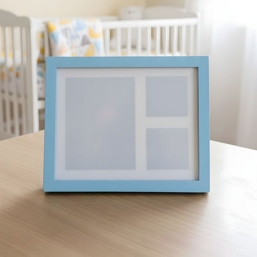 baby handprint clay kit with pastel blue frame keepsake