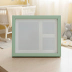 baby handprint clay kit with pastel green frame keepsake