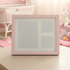 baby handprint clay kit with pastel pink frame keepsake