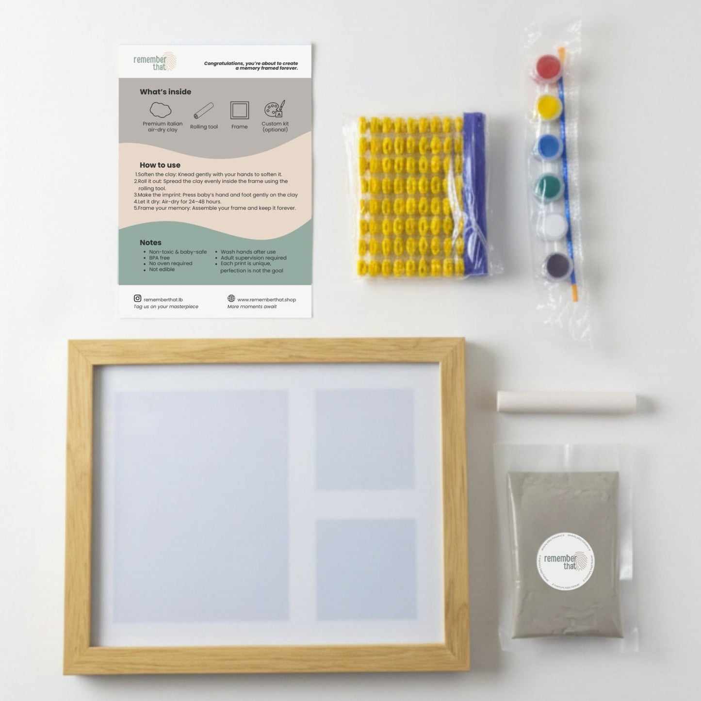 Pets Pawprint Clay Kit Frame